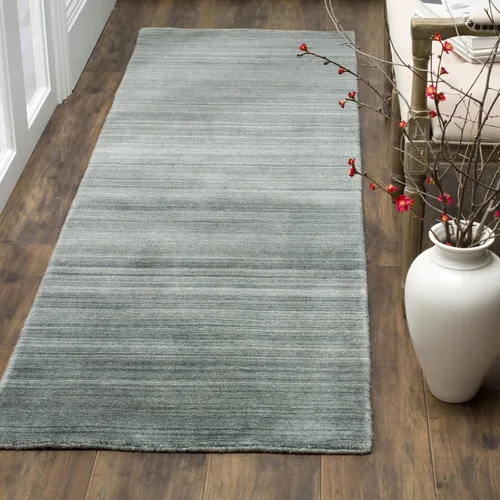 Vista 4 de SAFAVIEH Himalaya Collection - Alfombra cuadrada de 6 pies, color gris pardo, lana hecha a mano, ideal para zonas de alto tráfico en sala de estar