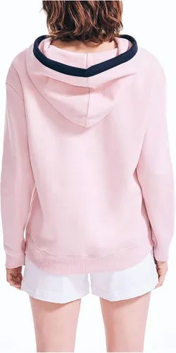 Vista 3 de Nautica Sudadera con capucha de cuello dividido de ajuste clásico para mujer