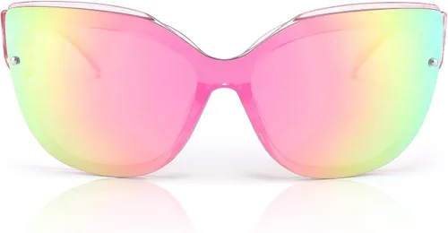 Vista 2 de FEISEDY Cateye B2796 - Lentes de sol polarizados para mujer, de gran tamaño, de ojos de gato, a la moda