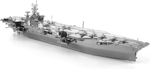 Vista 3 de Fascinations ICONX Kit para modelo de metal 3D de Portaaviones USS Roosevelt CVN-71
