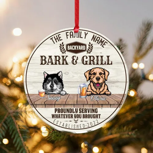 Vista 9 de SILYHEART Christmas Acrylic Ornament Husky & Labrador Retriever Christmas Ornaments Family Dog Name Funny Hope Your Like Dogs Car Hanging Ornament
