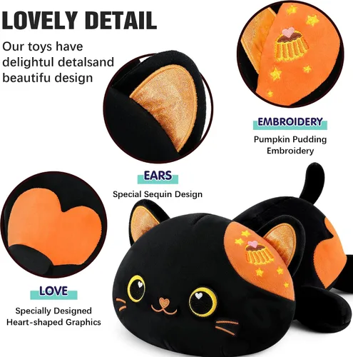 Vista 5 de Onsoyours - Peluche de gato original de 13 pulgadas, peluche de gatito de felpa suave, animal de peluche para niños y adultos, almohada kawaii