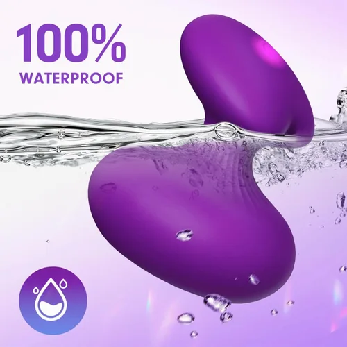 Vista 3 de Bola de masaje totalmente impermeable, masajeador de cuello portátil de mano, herramienta de masaje muscular recargable multifuncional (morado)