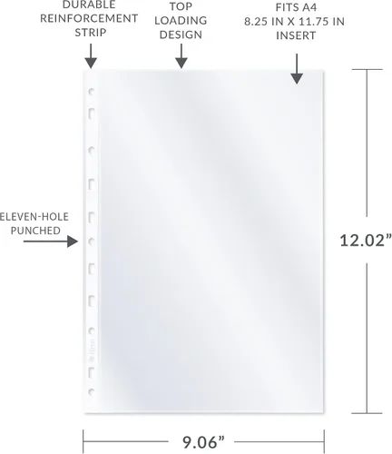 Vista 3 de C-Line Protectores de hojas A4 pesados, transparentes, 50/caja (08013)