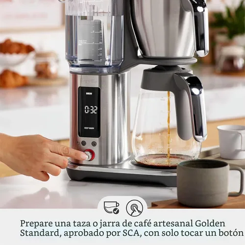 Vista 3 de Breville Máquina de café de goteo Luxe BDC415BTR, trufa negra, jarra de vidrio