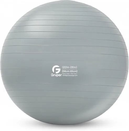 Vista 14 de Gruper Pelota de yoga y pilates, pelota de gimnasio de 4 tamaños para fitness, yoga, entrenamiento, embarazo y terapia física, bomba rápida