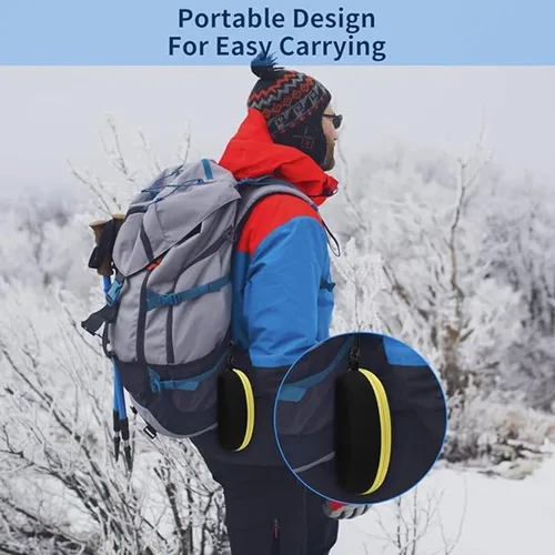 Vista 6 de ZONLY Paquete de 6 fundas para gafas de sol portátiles con cremallera de viaje con gancho
