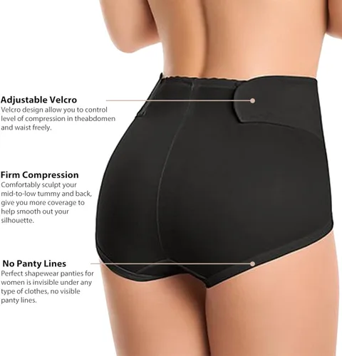 Vista 5 de Shymay Ropa interior posparto con control de abdomen para mujer ropa interior de sección C bragas de control Fupa