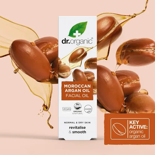 Vista 7 de Dr. Organic Aceite facial de argán marroquí Nutritivo para un envejecimiento saludable, no grasoso, suaviza y repone la piel, natural, vegano