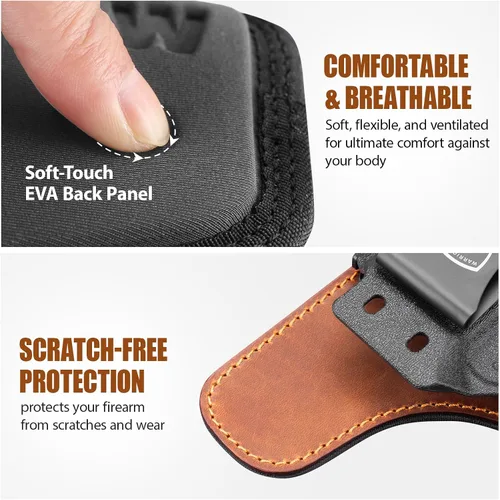 Vista 5 de Funda IWB híbrida WARRIORLAND, se ajusta a Taurus G2C / G3C / G3 / G2s / G3X & XL / PT111 G2 / PT140 G2 - Preparada para ópticos, funda