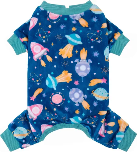 Vista 18 de KYEESE - Pijama de terciopelo para perros, con patrón de patos amarillos, ropa elástica y suave para cachorros y perros pequeños, mameluco cómodo