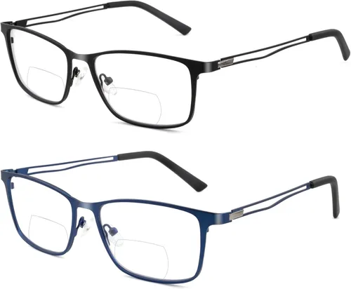 Vista 9 de 3 Pack Men Anti Blue Light Reading Glasses, Progressive & No Line Bifocal Readers