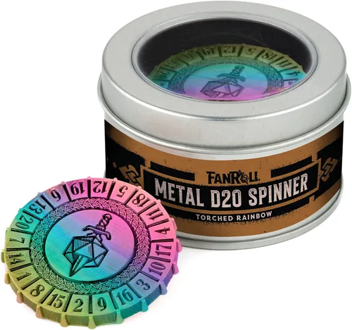 Vista 6 de Metallic Dice Games FanRoll Metal d20 Spinner: cobre antiguo