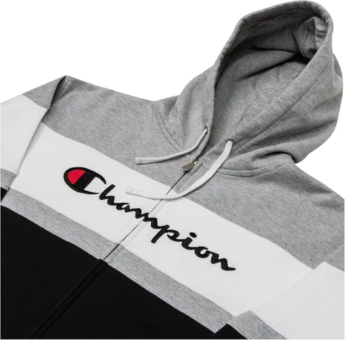 Vista 2 de Champion - Sudadera con capucha y cierre zipper completo para hombre con logotipo bordado