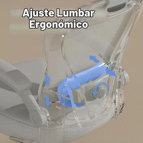 Vista 6 de SeekFancy Silla de oficina ergonómica M903, silla de escritorio para computadora con ruedas, silla de oficina de malla con respaldo alto con soporte