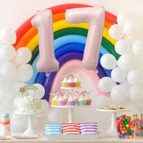 Vista 5 de Globos de papel de aluminio de 40 pulgadas con el número 22, decoraciones para fiesta de cumpleaños número 22, boda, despedida de soltera