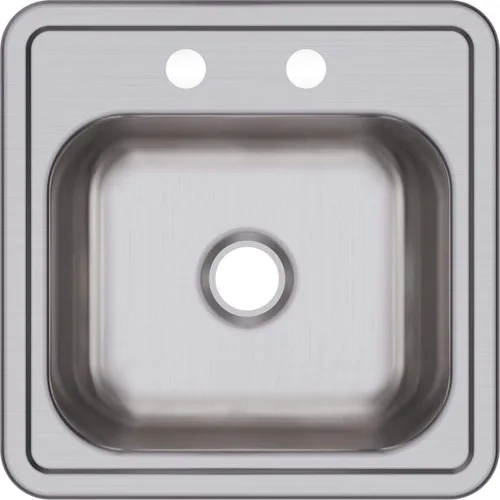 Vista 15 de Elkay D11515 Dayton Fregadero de Cocina de Acero Inoxidable de 15" con Instalación Empotrada de Una Sola Cubeta - 1 Orificio para Grifo