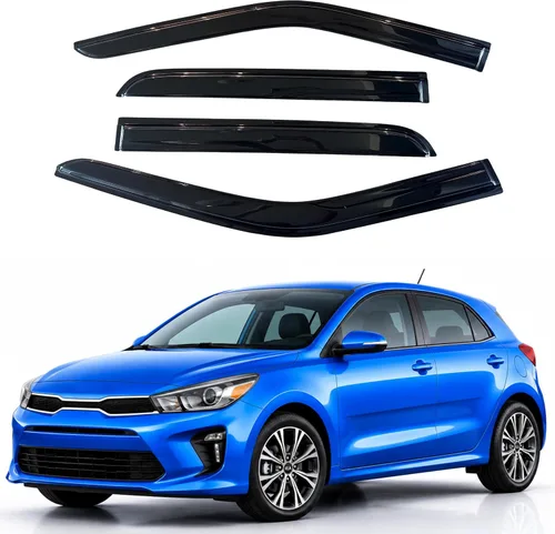 Vista 114 de IG - Visera para ventana para Ford Bronco y F150-F350 1980-1996, deflector lateral tipo cinta adhesiva, resistente, contra lluvia y viento