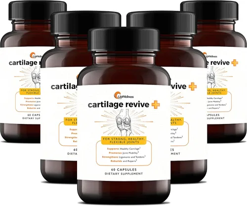 Vista 9 de UpWellness Cartilage Revive + Suplemento de apoyo articular para hombres y mujeres con colágeno tipo II para articulaciones – Sulfato
