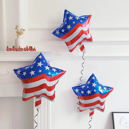 Vista 7 de Kit de arco de guirnalda de globos del 4 de julio, 100 globos azul marino, rojo y blanco con pancarta de papel para suministros de fiesta patriótica