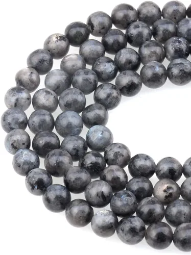 Vista 33 de Cuentas sueltas de 0.315 pulgadas/8mm de piedra natural redonda para hacer joyas con cordón elástico