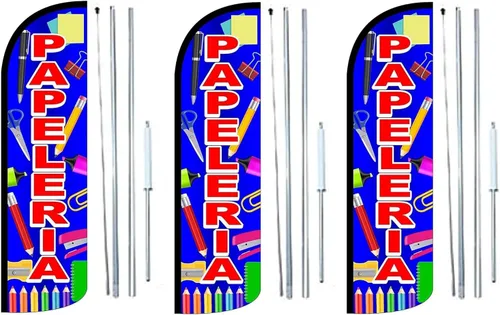 Vista 8 de Papeleria - Bandera sin viento (accesorios no incluidos), paquete de 1