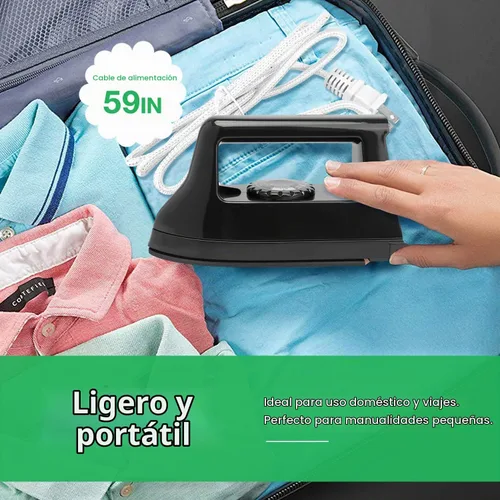 Vista 6 de Mini plancha para manualidades y acolchados, máquina eléctrica de prensa de calor para viajes y hogar para suministros de costura (negro)