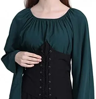 Vista 2 de Disfraz de elfo para mujer, vestido renacentista de Navidad, disfraz medieval para niñas, disfraz de Navidad para mujer