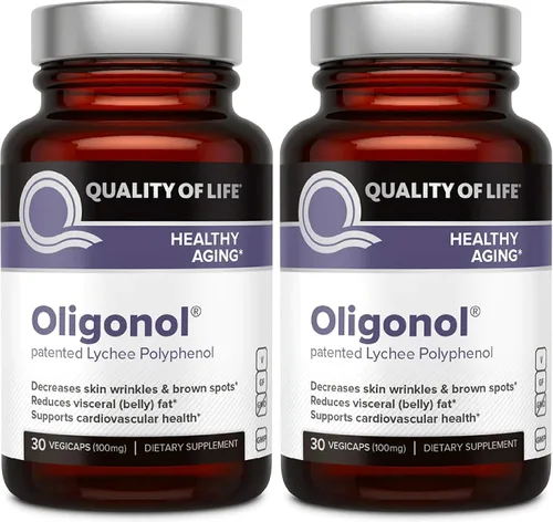 Vista 7 de Quality of Life - Suplemento antienvejecimiento de primera calidad - Promueve la salud cardiovascular, la circulación y la juventud - Oligonol