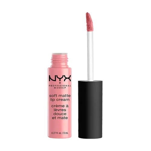 Vista 13 de NYX PROFESSIONAL MAKEUP - Crema labial mate y suave, lápiz labial líquido ligero, Abu Dhabi (rosa profundo-beige)