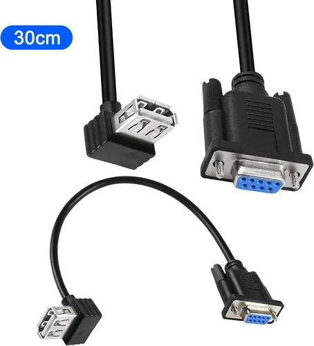 Vista 8 de MEIRIYFA Cable adaptador USB hembra a RS-232 DB9 hembra, USB 2.0 a Serial RS232 DB9 (9 pines) Cable convertidor para caja registradora, módem