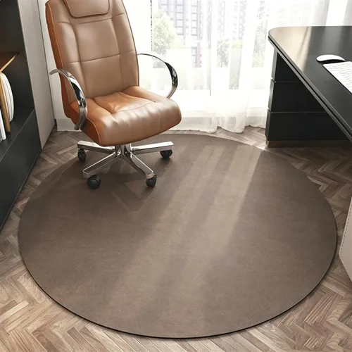 Vista 8 de Tapete redondo para silla de piso de madera dura, lavable, antideslizante, protector de suelo para sillas rodantes, sala de estar, dormitorio, gris