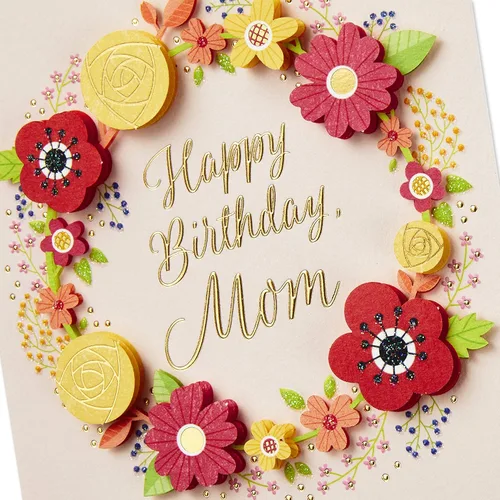 Vista 4 de Hallmark - Tarjeta de felicitación de cumpleaños para mamá
