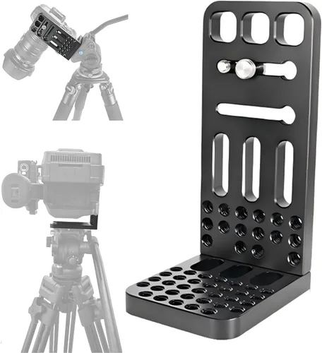 Vista 7 de Soporte para cámara L, soporte vertical universal para cámara, trípode de conmutación horizontal, placa de liberación rápida compatible con Canon
