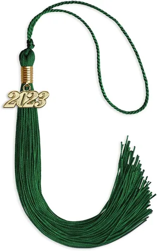Vista 28 de Endea Graduation - Borla de un solo color con fecha dorada (Oro Antiguo, 2020)