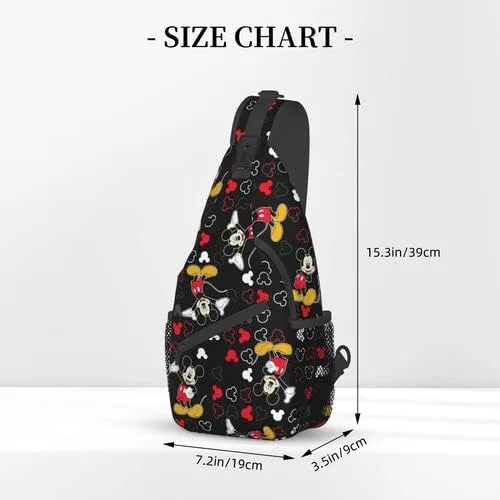 Vista 2 de mic-k-e-y - Bolso bandolera para mouse mochila cruzada bolso ligero de un solo eslinga mochilas para hombres y mujeres cruzado en el pecho