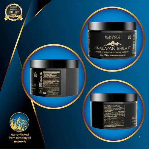 Vista 6 de Shilajit Silk Road Organics - Resina pura de Shilajit del Himalaya con más de 85 oligoelementos y ácido fúlvico para energía y apoyo inmunológico