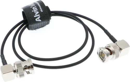 Vista 10 de Alvin's Cables BNC macho de ángulo recto a BNC hembra SDI Cable para cámara 50 ohmios