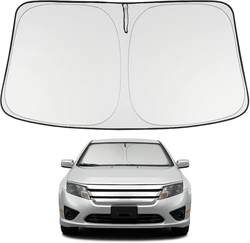 Vista 79 de Proadsy Parasol para parabrisas Rivian R1S 2022-2025 2026 de 4 capas plegable, protector de parasol frontal que bloquea los rayos UV, mantiene