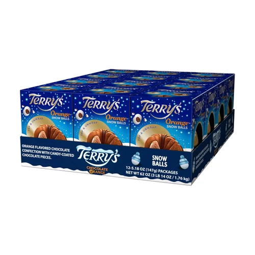 Vista 15 de Terry's Naranjas de chocolate oscuro – Paquete de 12 – Cada naranja 5.11 oz – Holiday Classic Dark Chocolate Orange