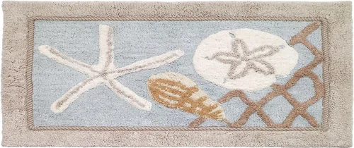 Vista 8 de Avanti Linens - Alfombra de baño, suave y absorbente, accesorios de baño inspirados en la playa (colección Seaglass, 20 x 30 pulgadas)