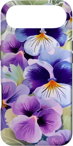 Vista 27 de Pansy Flower Pattern Floral Case for iPhone 17