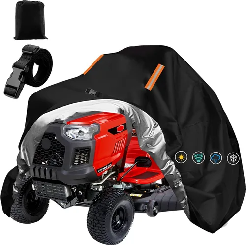 Vista 10 de Funda para cortacéspedes de montar impermeable para exteriores, fundas resistentes para tractor 600D anti-UV, ajuste universal para plataformas