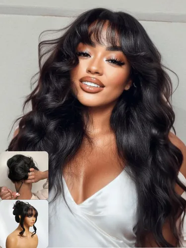 Vista 16 de Nadula Bye Bye Cap 13x4 HD Cuero Cabelludo Real 3D Body Wave Pelucas de Encaje Frontal de Cabello Humano Pre Todo, Peluca Sin Pegamento con Cordón