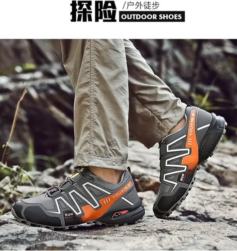 Vista 7 de YSHUIAN Zapatos deportivos de verano zapatos casuales de senderismo de moda transpirables antideslizantes para hombre talla grande