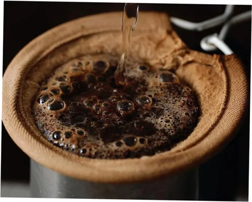 Vista 7 de Bolsa de filtro de café reutilizable, tela de franela, colador de té y café con mango de acero inoxidable para cafetera, accesorios para cafeteras