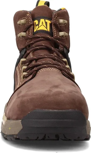 Vista 2 de CAT Oruga para hombre, borde impermeable, nano dedo, botas de trabajo, grano de café, 10 W, Café