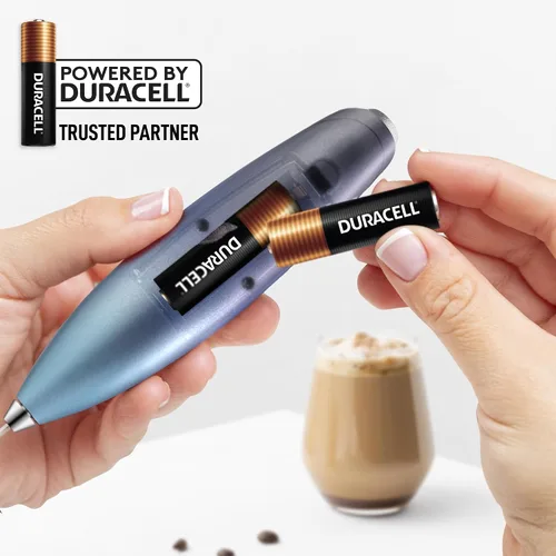 Vista 118 de Zulay Milk Boss Espumador de leche potente manual, hace espuma para latte, batidor para mezclar bebidas, café, miniespumador para capuchino, frappé