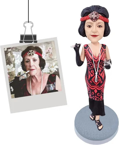 Vista 5 de Bobblehead personalizado para el día de la madre a partir de fotos, escultura de cumpleaños personalizada para mamá, regalo especial para ella