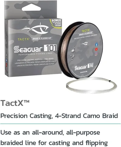 Vista 2 de Seaguar TactX Braided Fishing Line & Fluoro Kit, with Free Leader